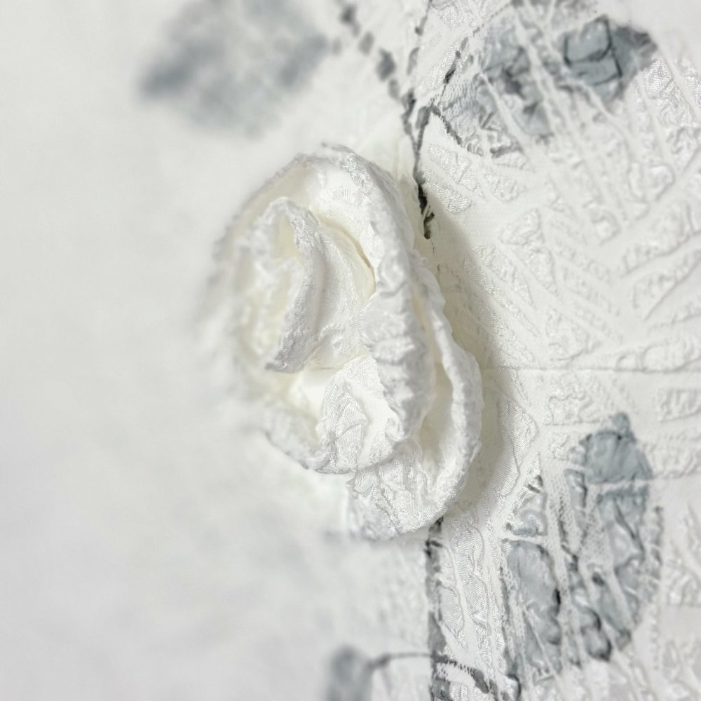Sifa Fashion White Leaf + Flower Applique Dress - Picture 4 of 10